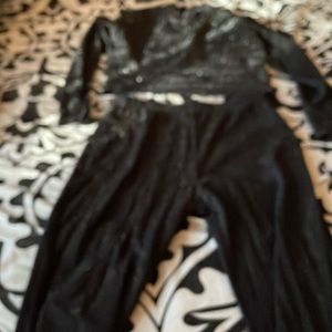 Two piece set size L sparkly black set